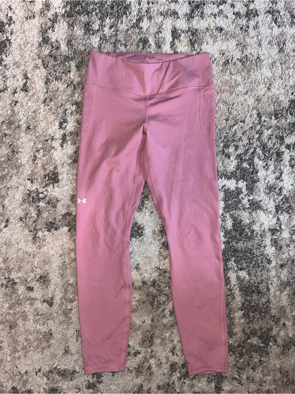 Under Armour Rose Mauve Performance Leggings size large